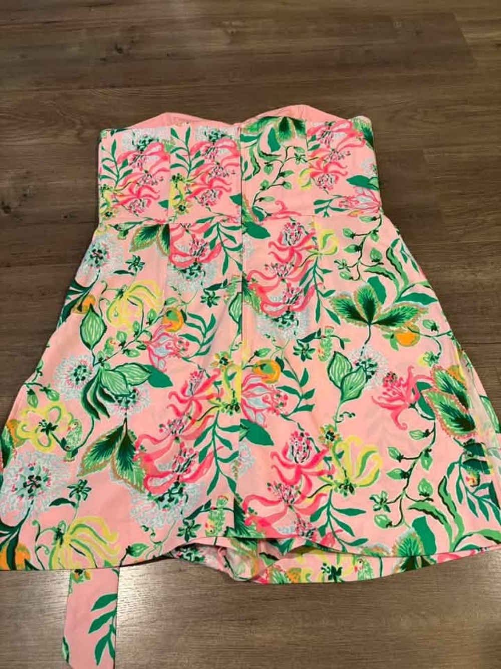 Lilly Pulitzer Kylo strapless skirted romper "Via Amore Spritzer" Dress - Picture 3 of 5